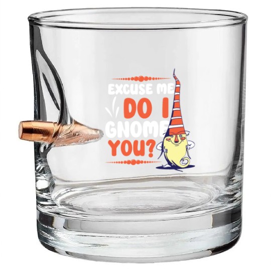Garden Gnomes Gnome Lover Funny Gnome Gardening Bullet Whiskey Glasses