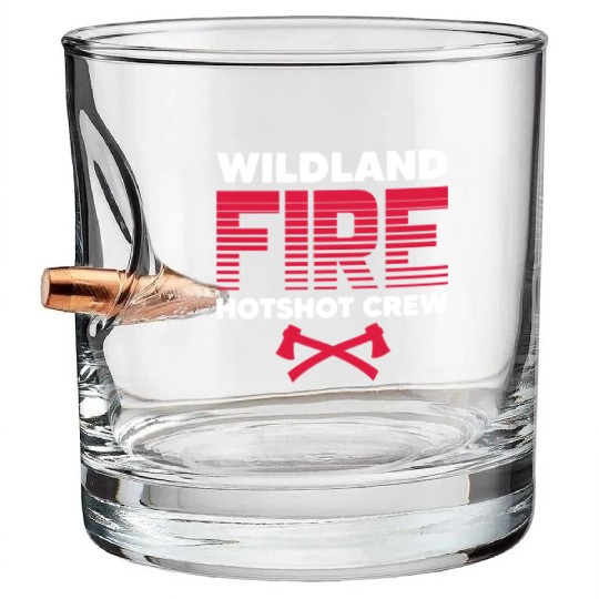 Wildland Fire Hotshot Crew Bullet Whiskey Glasses