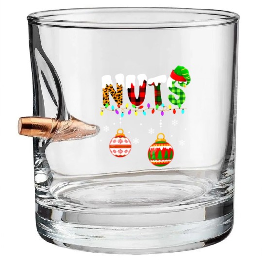 Funny Chest Nuts Couples Christmas Chestnuts Xmas Bullet Whiskey Glasses