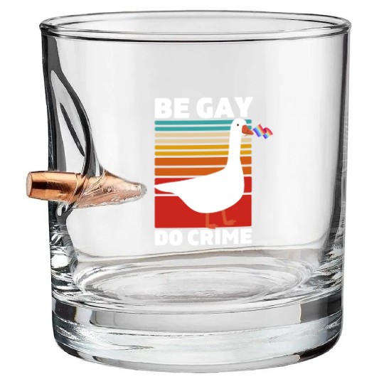 BGD crime. LGBTQ Pride. Bullet Whiskey Glasses