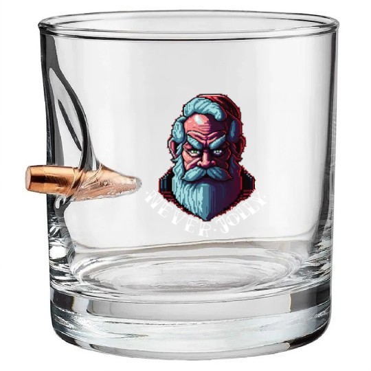 Grumpy Santa Bullet Whiskey Glasses