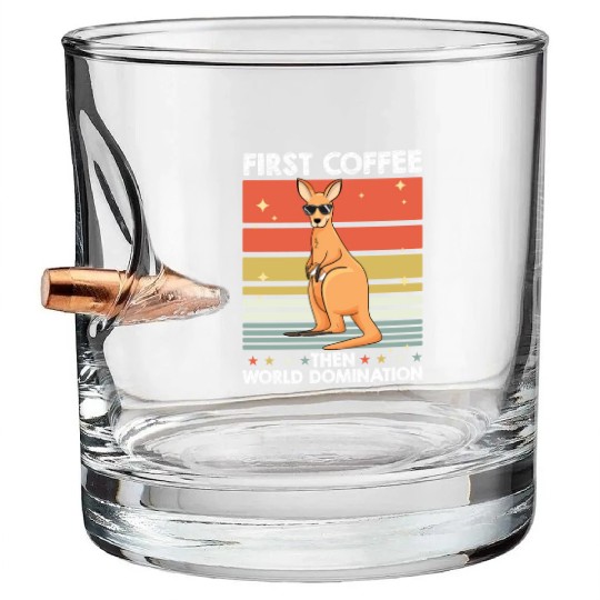 Kangaroo Coffee Bullet Whiskey Glasses