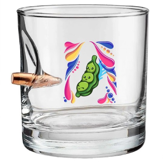 Pea Vegetable Vegan colorful Bullet Whiskey Glasses