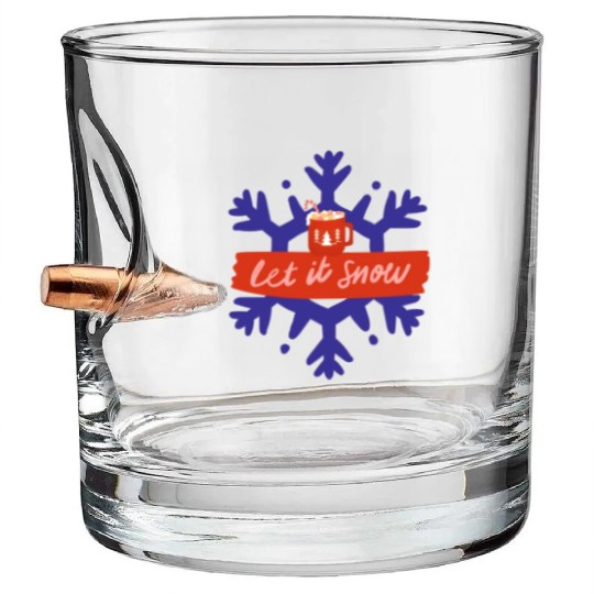 let it Snow Bullet Whiskey Glasses