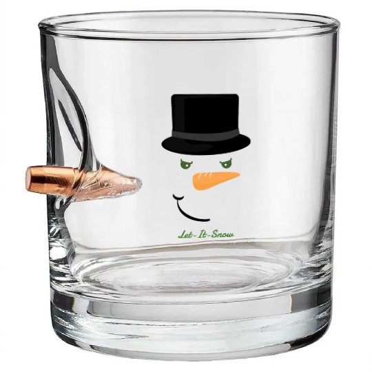 Let It Snow Bullet Whiskey Glasses