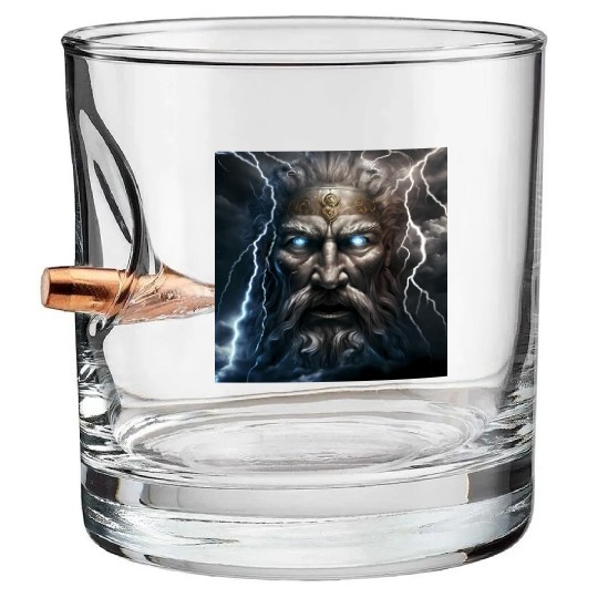Portrait of Zeus Bullet Whiskey Glasses