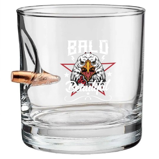 Bald and Beautiful Bullet Whiskey Glasses
