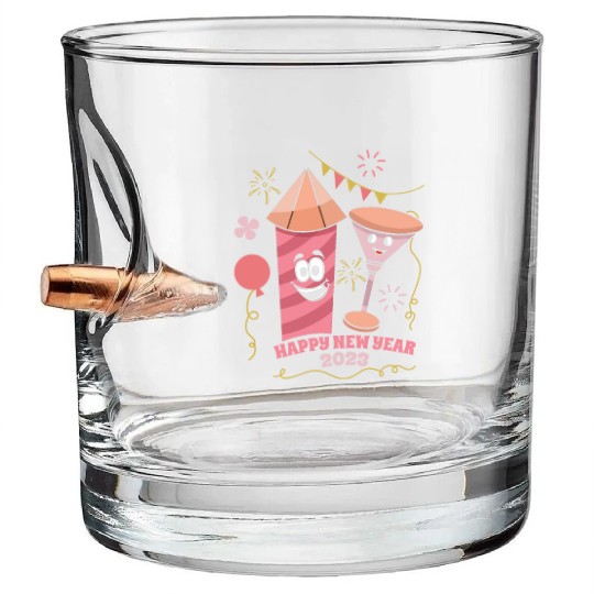 Wine Fireworks 2023 New Year Hello 2023 New Year Bullet Whiskey Glasses