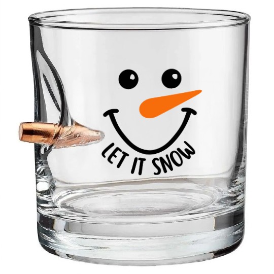 let it snow Bullet Whiskey Glasses