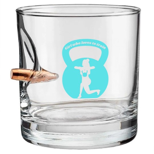 GYM Girl who loves to train Bullet Whiskey Glasses