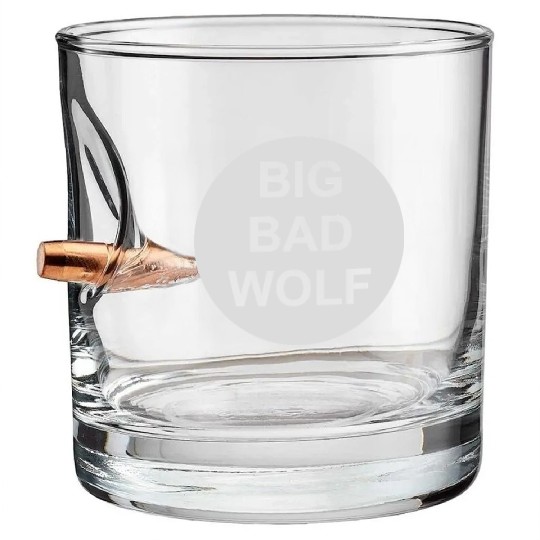big bad wolf quote Bullet Whiskey Glasses