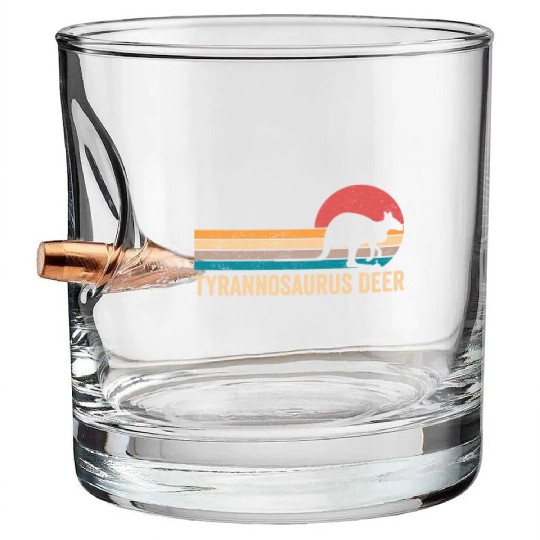 Funny Kangaroo Tyrannosaurus Deer Retro Bullet Whiskey Glasses