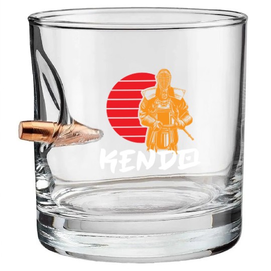 kendo japan samurai karate kenjutsu martial arts Bullet Whiskey Glasses