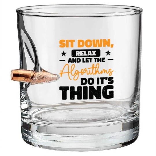 Computer Algorithm Programmer Artificial Bullet Whiskey Glasses