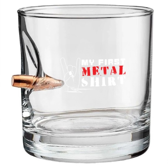 Rocker Sign Rock Hand Metal Kid First Metal Bullet Whiskey Glasses