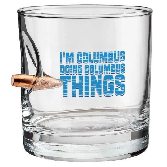 Columbus Day 1492 Bullet Whiskey Glasses