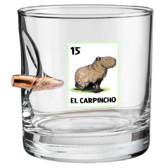 El Carpincho Mexican Capybara Cards Bullet Whiskey Glasses