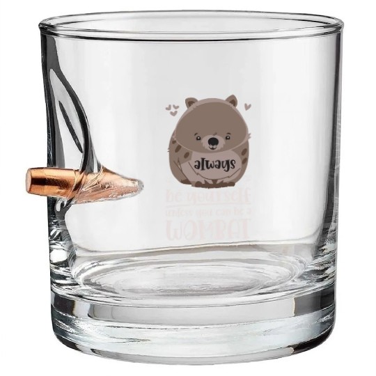 Combat Wombat For A Wombats Lover Bullet Whiskey Glasses