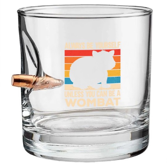Native Australian Animal Lovers Cute Wombat Bullet Whiskey Glasses