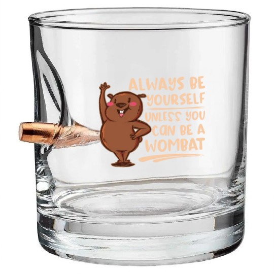 Native Australian Animal Lovers Cute Wombat Bullet Whiskey Glasses
