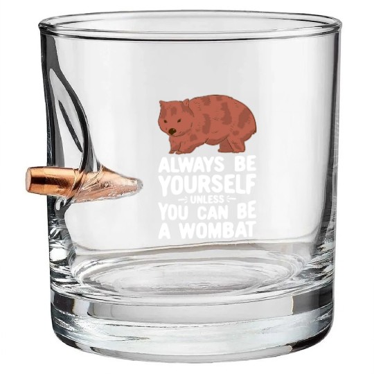 Native Australian Animal Lovers Cute Wombat Bullet Whiskey Glasses