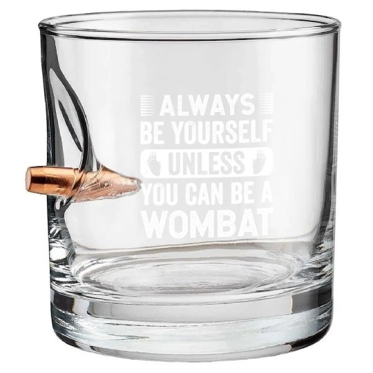 Native Australian Animal Lovers Cute Wombat Bullet Whiskey Glasses