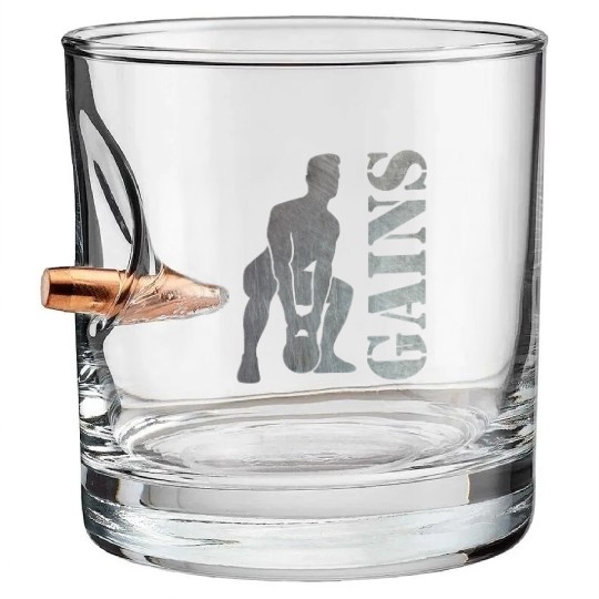 Bodybuilder Workout Squats Exercise Gift Bullet Whiskey Glasses