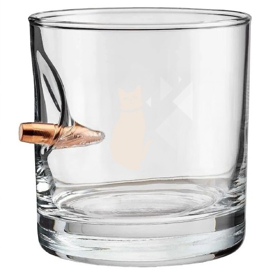 I am better with cats, Funny gifts cats, cat mom, Bullet Whiskey Glasses