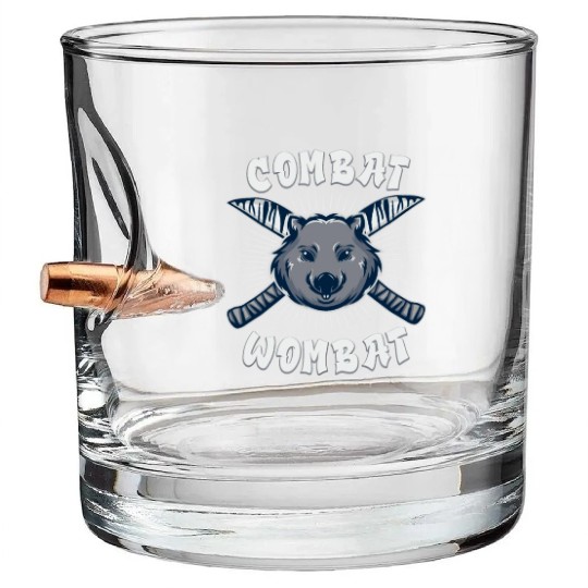Combat Wombat For A Wombats Lover Bullet Whiskey Glasses