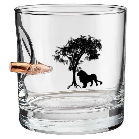 tree lion Bullet Whiskey Glasses