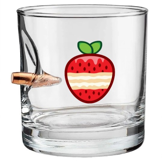 strawberry shortcake funny Bullet Whiskey Glasses