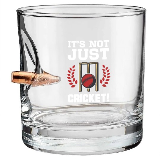 It's Not Just Cricket Bullet Whiskey Glasses