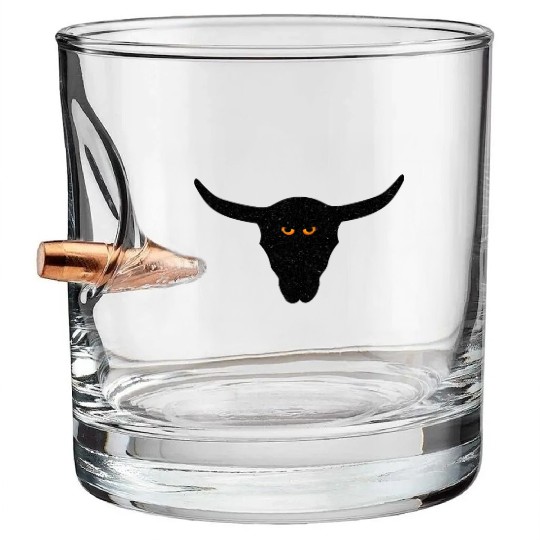 Night Black Bull Bullet Whiskey Glasses