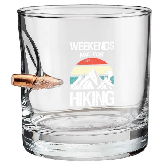 Weekends are for Hiking Bullet Whiskey Glasses
