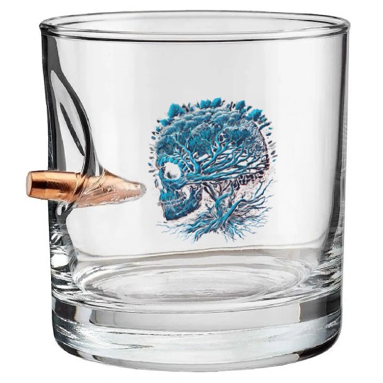 Skull Brain Bullet Whiskey Glasses