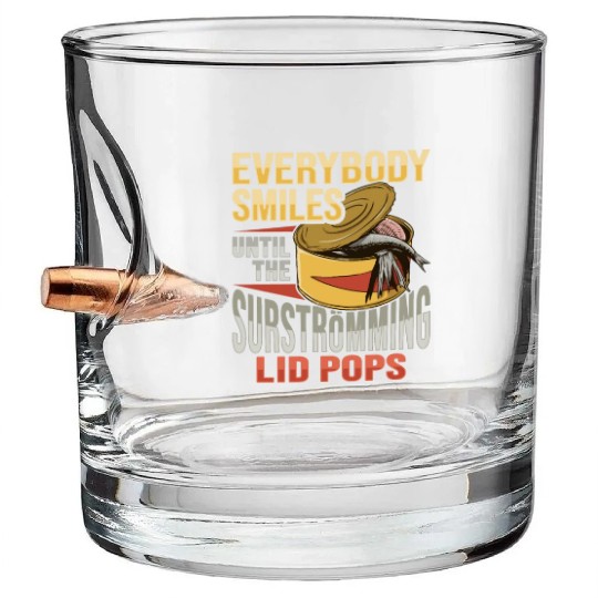Canned Fish Surströmming Design for Swedish Fish Bullet Whiskey Glasses