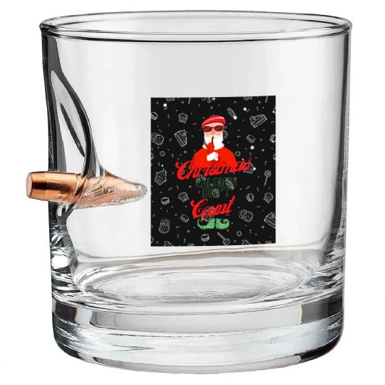 Christmas holidays funny Christmas Calories Don't Bullet Whiskey Glasses