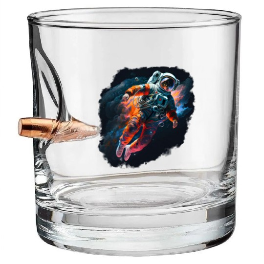 Astronaut Cosmonaut Sci-Fi character Bullet Whiskey Glasses