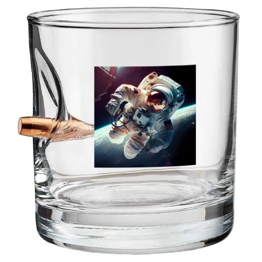 Astronaut Cosmonaut Sci-Fi character Bullet Whiskey Glasses