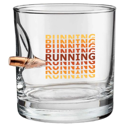 Running Lover Jogging Exercise Bullet Whiskey Glasses