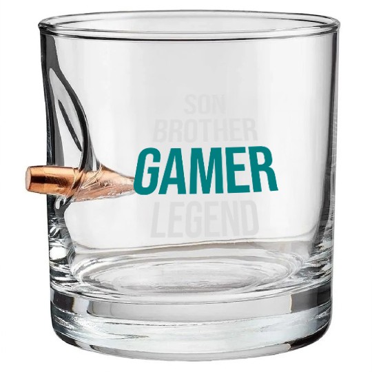 son brother gamer legend Bullet Whiskey Glasses