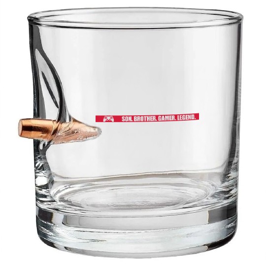 son brother gamer legend Bullet Whiskey Glasses