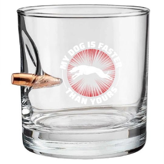 Greyhound Racing Dog Pet Race Animal Racer Bullet Whiskey Glasses