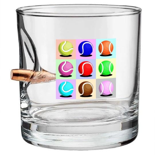 Cadeau pour joueurs et joueuses de padel Bullet Whiskey Glasses
