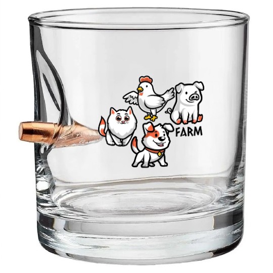 Cute Farm-Animal Bullet Whiskey Glasses