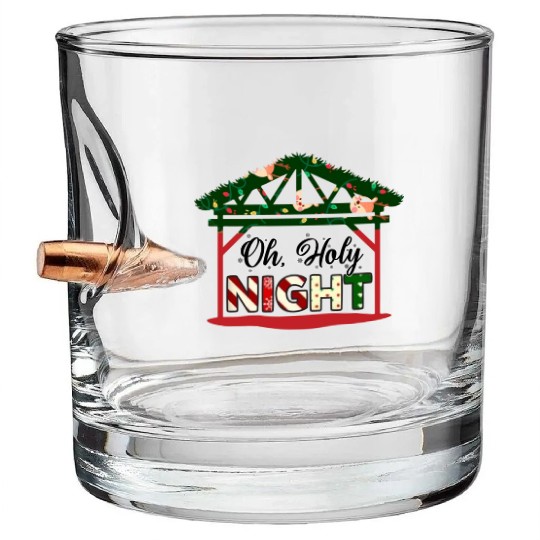 Oh Holy Night Bullet Whiskey Glasses
