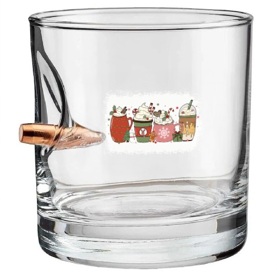 Christmas Hot Chocolate Peppermint Mocha Bullet Whiskey Glasses