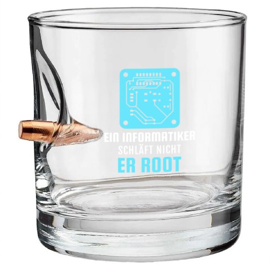 A Computer Scientist Doesn't Sleep He Root Informa Bullet Whiskey Glasses