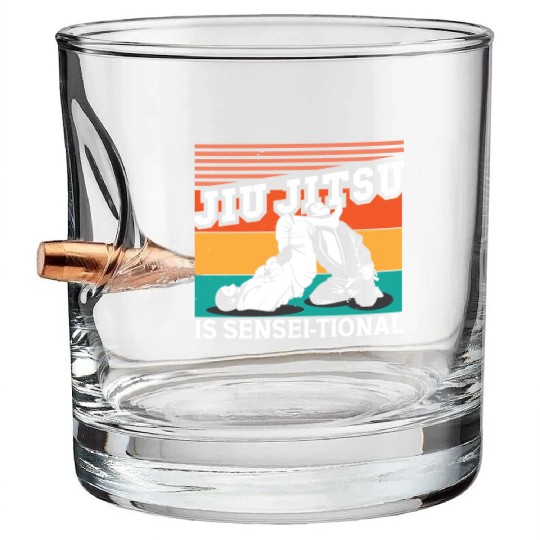 Jiu jitsu sensei-tional jujutsu martial arts mma Bullet Whiskey Glasses