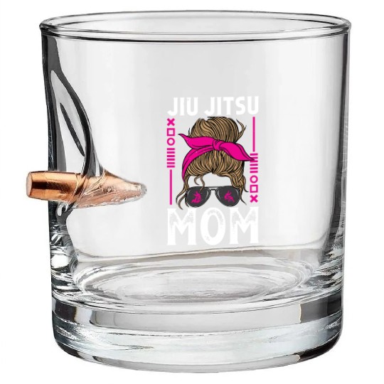 Jiu jitsu mom jujutsu martial arts mma combat Bullet Whiskey Glasses